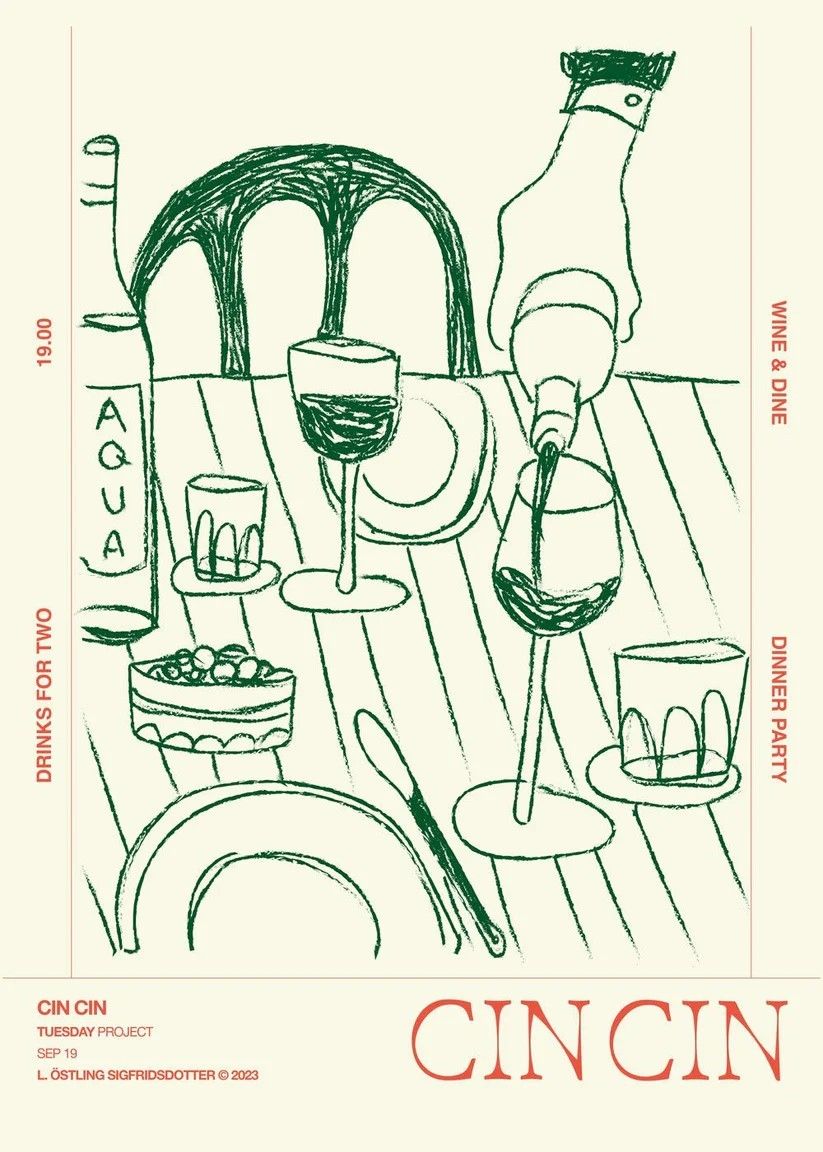 Invitation soirée - Cin Cin 